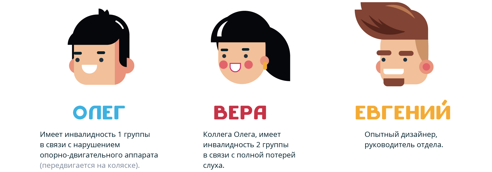 Олег, Вера, Евгений